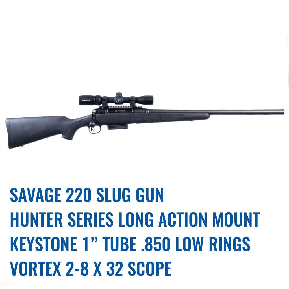 Hunter Series Savage Round Back & Ultralite Long Action & 220 Slug Gun Picatinny Rail 0 MOA